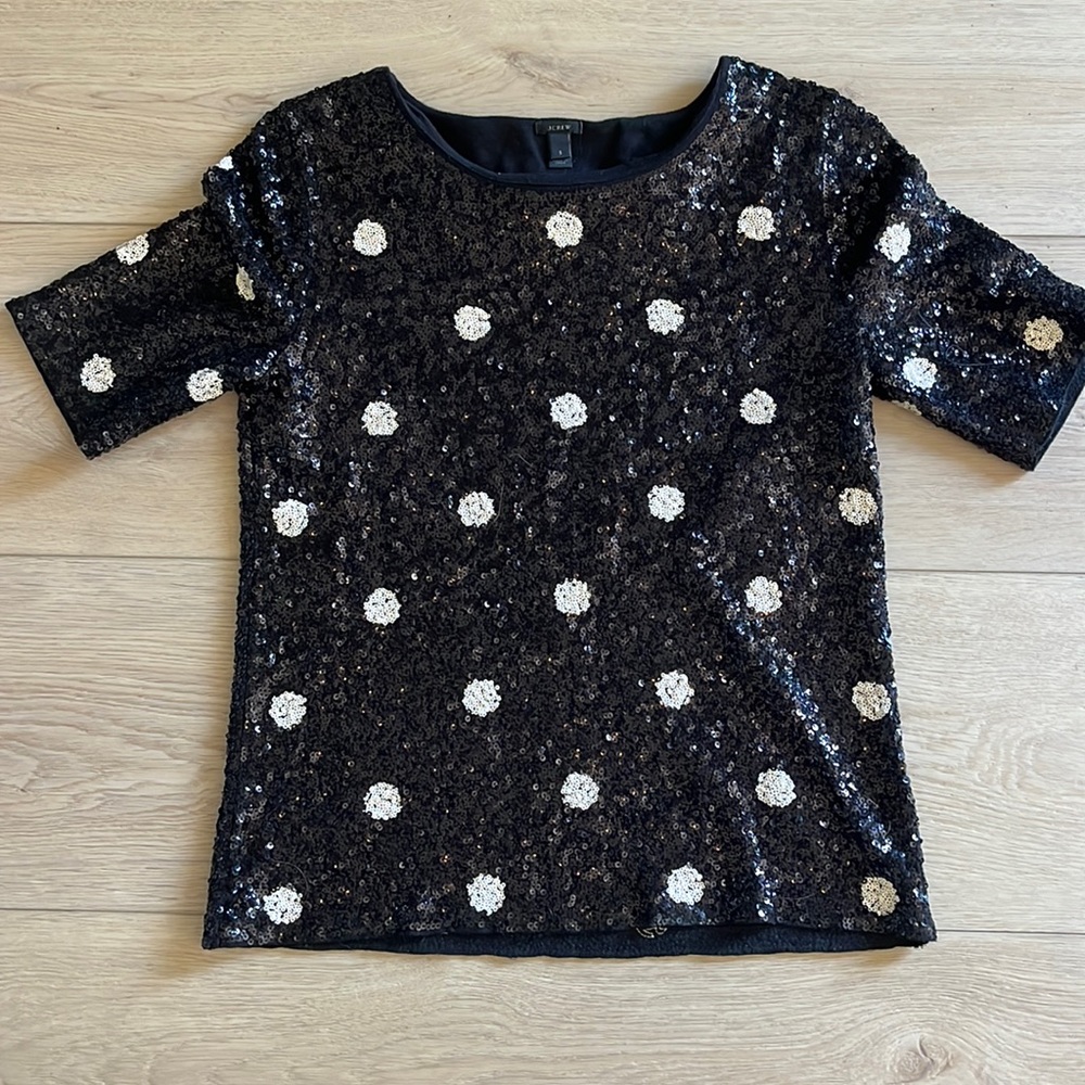 Jcrew sequin tee